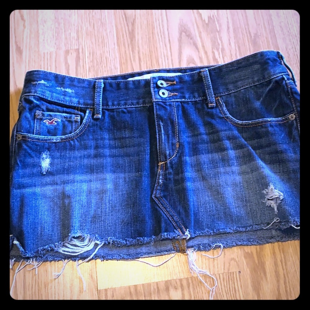 Hollister jeans mini skirt